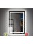 70X120 cm Buğu Çözücülü Dokunmatik Işıklı Kumlamalı Banyo Aynası 2