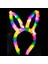 Tüylü Işıklı Tavşan Tacı Renkli Işıklı Taç Parti Tacı Konser Şenlik Tacı Head Band Colors LED Light 1