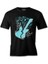 A Broken Electric Guitar With Music Notes Around Siyah Erkek Tshirt 1
