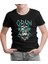 Odin Viking With Raven Birds Siyah Çocuk Tshirt 1