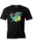Okula Dönüş - Dinazor Siyah Erkek Tshirt 1