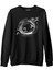 Black Hole Birds Flying Around Siyah Erkek Kalın Sweatshirt 1