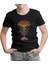 Colorful Tree Shaped Like Dna Siyah Çocuk Tshirt 1