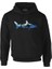 Diver Underwater In A Shark Silhouette Siyah Erkek Fermuarsız Kapşonlu 1