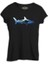 Diver Underwater In A Shark Silhouette Siyah Kadın Tshirt 1