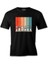 Chess Pieces With Rectangular Retro Sunset Background Siyah Erkek Tshirt 1