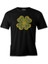 Four Leaf Luck Clover Siyah Erkek Tshirt 1