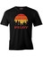 Pilot Quote And Retro Sunset Siyah Erkek Tshirt 1