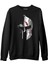 Spartan Warrior Helmet Siyah Erkek Kalın Sweatshirt 1
