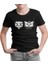 Cute Owls Cartoon Siyah Çocuk Tshirt 1