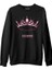 Black Pink - Crown Siyah Erkek Kalın Sweatshirt 1