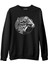 Viking Warrior With Eye Patch Siyah Erkek Kalın Sweatshirt 1