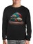 Offroad Car With Colorful Dust Background Siyah Çocuk Sweatshirt 1