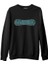 Snowboarding Board As A Logo Siyah Erkek Kalın Sweatshirt 1