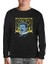 Nicola Tesla With An Electric Bacground Siyah Çocuk Sweatshirt 1