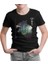 Wild Wolf In The Forest Siyah Çocuk Tshirt 1
