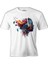 A Digital Person Listening To Music With Headphones Beyaz Erkek Tshirt 1