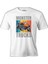 Monster Trucks Wit Retro Background Beyaz Erkek Tshirt 1