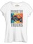 Monster Trucks Wit Retro Background Beyaz Kadın Tshirt 1