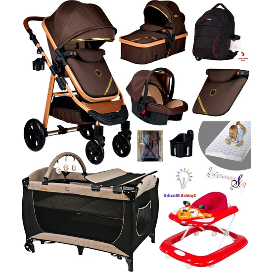 10 In 1 Yeni Doğan Set Baby Home 940 Travel Sistem Bebek Arabası 560 Oyun Parkı Beşik 402 Yürüteç