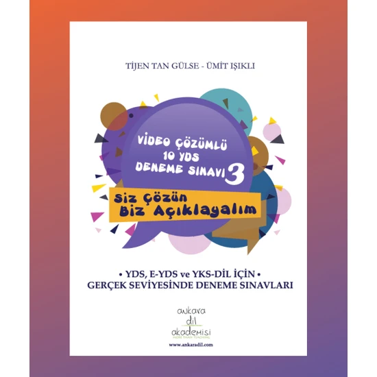 Ankara Dil Akademisi Video Çözümlü 10 Yds Deneme Sınavı - 3