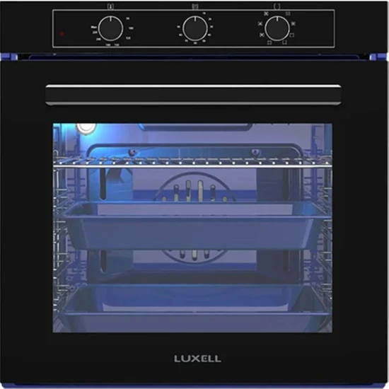 Luxell 88 Litre Süper Kristal Siyah Ankastre Fırın A68-SF3