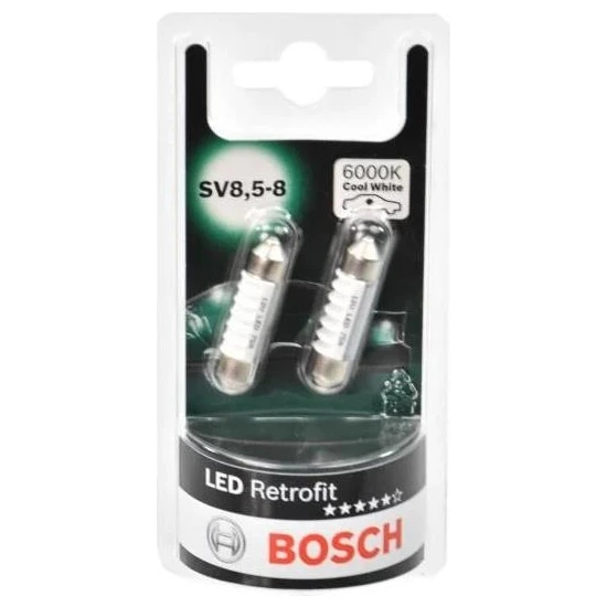Bosch Ampul LED Retrofit 12V C5W 1W Sv8,5-8 6000K Bosch 1987301501