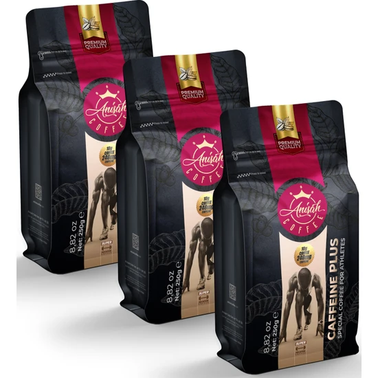 Anisah Coffee Caffeıne Plus 3 x 250 gr Sporcu Kahvesi - 3'lü Paket