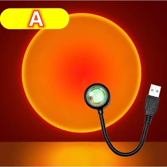 Sge Teknoloji USB LED Gün Batımı Projektör Lambası Fotoğraf Çekim Işığı Dekoratif Işık