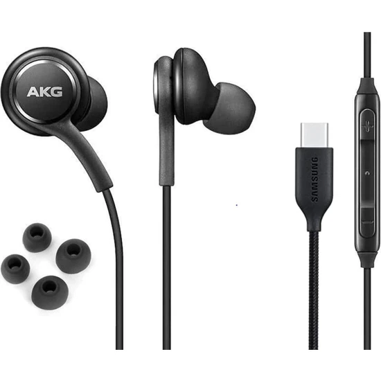 AKG Samsung Akg Mikrofonlu Type-C Girişli Kulak Içi Siyah Kablolu Kulaklık