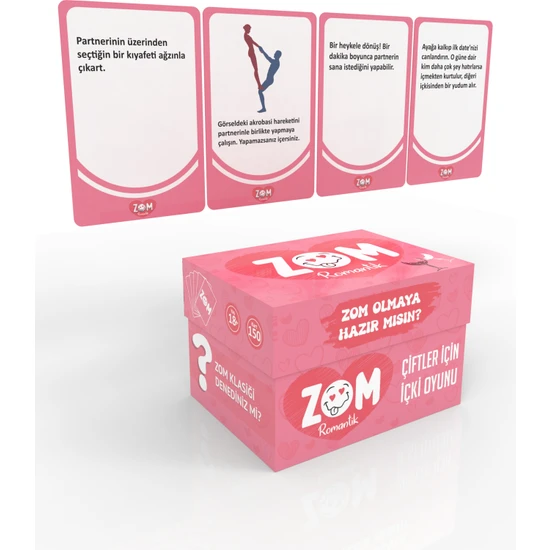 Metranya Zom Romantik Içki Oyunu Çiftler Için Kart Oyunu Sevgililer Günü Oyunu 150 Kart Eğlenceli Kutu Oyunu
