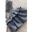 Fırfırlı Kat Kat Gri Kız Çocuk Tüllü Elbise Bandana Takım 1-10 Yaş Doğum Günü Elbisesi 4