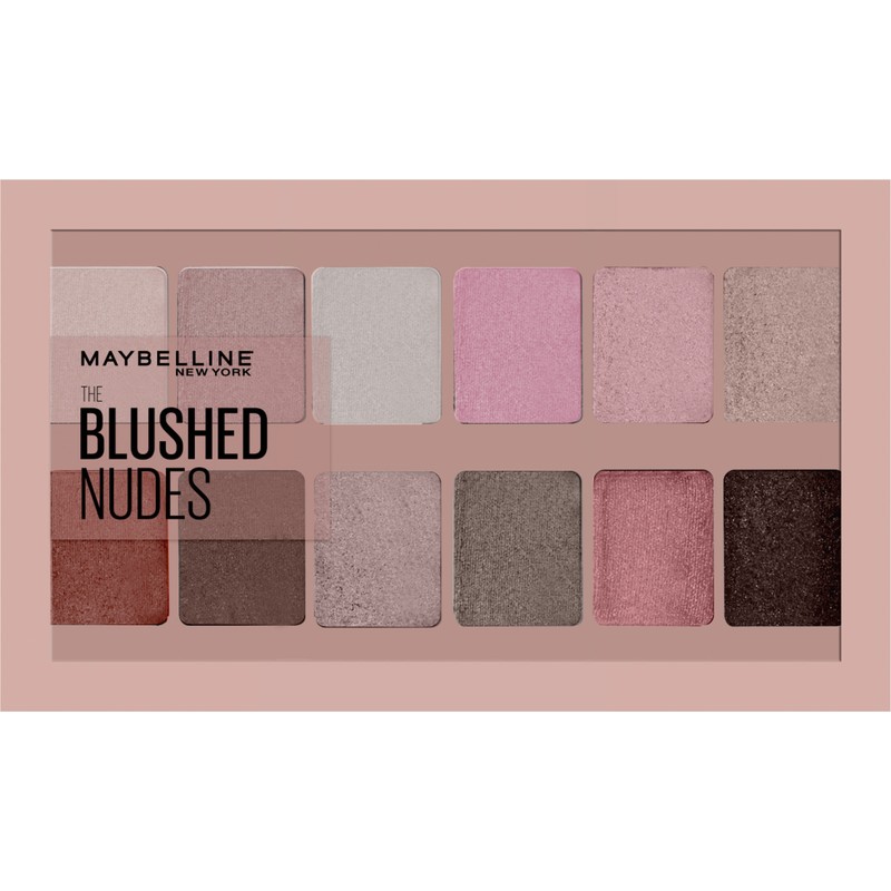 Maybelline New York Göz Farı Paleti Nude ve Pembe Tonlarda 12 Renk Yoğun Pigmentli Uzun Süre Kalıcı