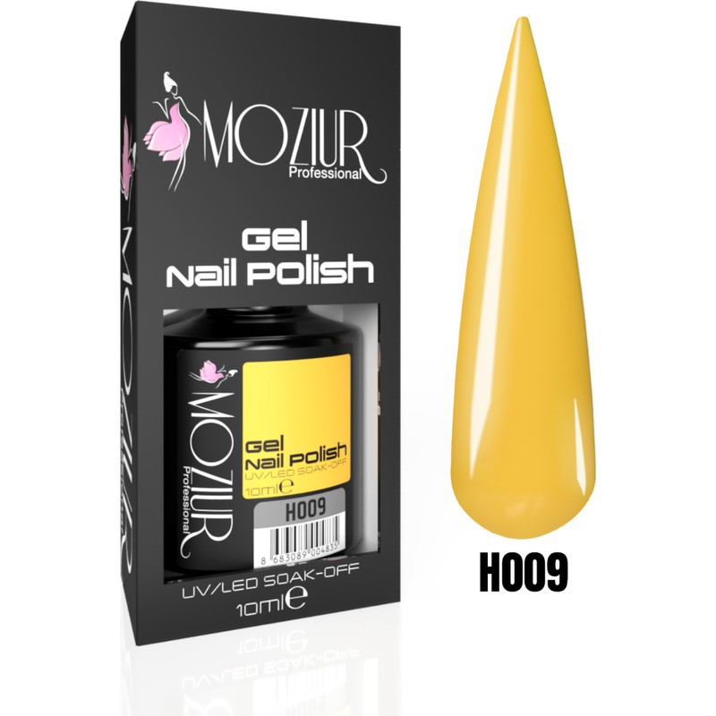 Moziur Mozıur HOO9 UV LED Kalıcı Oje Canlı Sarı Renk 10 ml Uzun Süreli Kullanım İçin