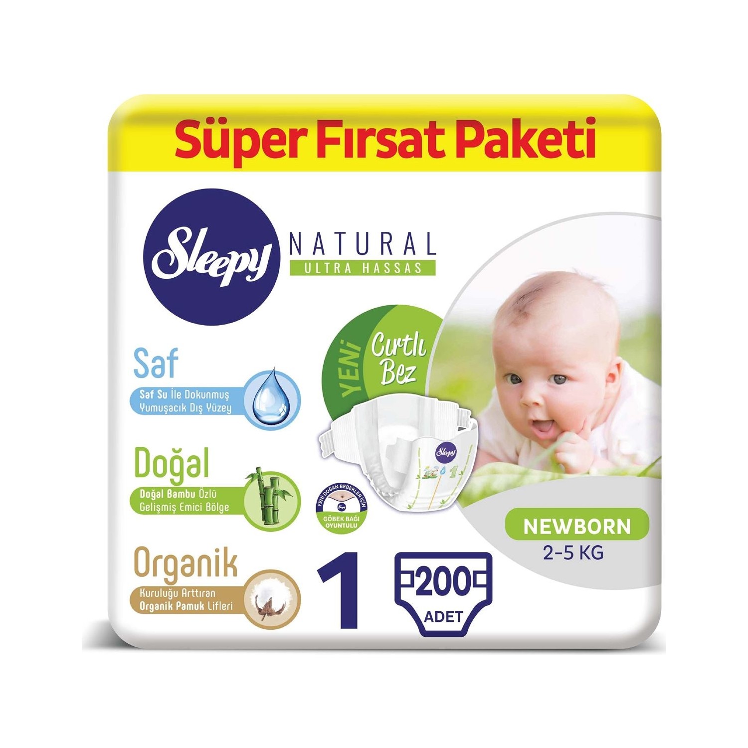Sleepy Bebek Bezi 1 Numara Yenidoğan Süper Fırsat Paketi