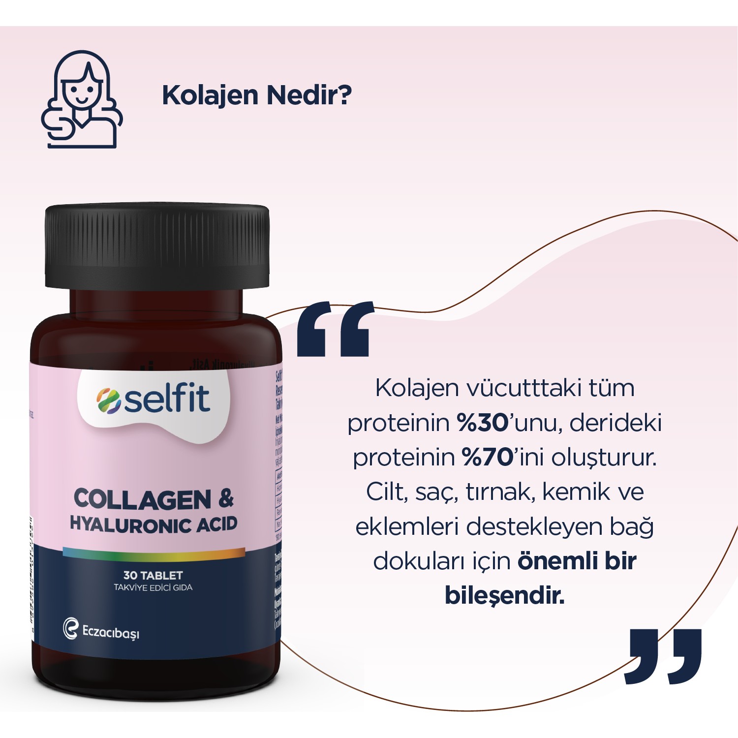 Selfit Collagen & Hyaluronic Acid Tablet 30 Tablet Fiyatı