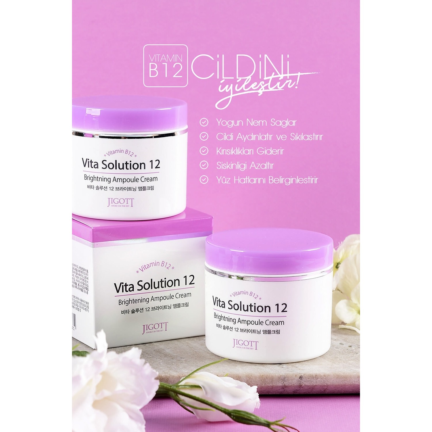 Jigott Aydınlatıcı, , ve Yoğun Nemlendirici Vitamin B12 Fiyatı
