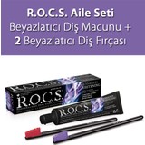 Rocs R.o.c.s. Sensation Whitening Beyazlatıcı Diş Macunu ve 2 Diş Fırçası Aile Seti