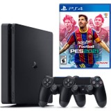Sony PS4 Slim 1TB Konsol + 2. PS4 Kol + PS4 Pes 2021