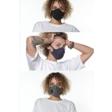 Oxy 3'lü Ayarlanabilen Filtreli %100 Pamuklu Koyu Renkli Yıkanabilir Maske Paketi