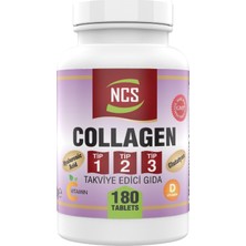 Ncs 180 Tablet Hidrolize Collagen (Kolajen) Type (Tip) 1-2-3 Hyaluronic Acid Vitamin C Glutatyon