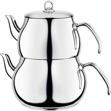 Baron Jumbo Boy Çaydanlık Paslanmaz Çelik Metal Sap