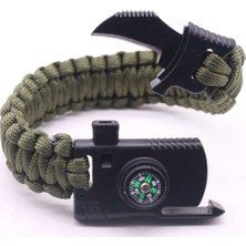 Outdoor Outlet Paracord Paraşüt Ipi Survival Bileklik 5 Özellik 1 Arada