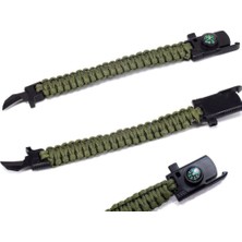 Outdoor Outlet Paracord Paraşüt Ipi Survival Bileklik 5 Özellik 1 Arada