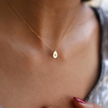 By Golden House Pırlanta Damla Kolye