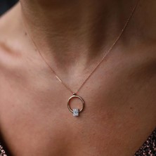 By Golden House Halka Baget Pırlanta Kolye