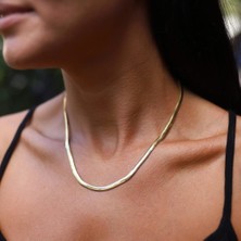 By Golden House Kalın Balık Sırtı Kolye