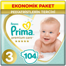Prima Premium Care Bebek Bezi 3 Beden 6-10 Kg (2*52) 104  6-10 Kg