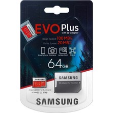 Samsung Micro Sd Evo Plus 64 GB Hafıza Kartı Adaptörlü MB-MC64HA/TR