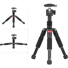 Andoer K521 Mini Top Başlı Taşınabilir 5 Bölümlü Uzatılabilir Tripod